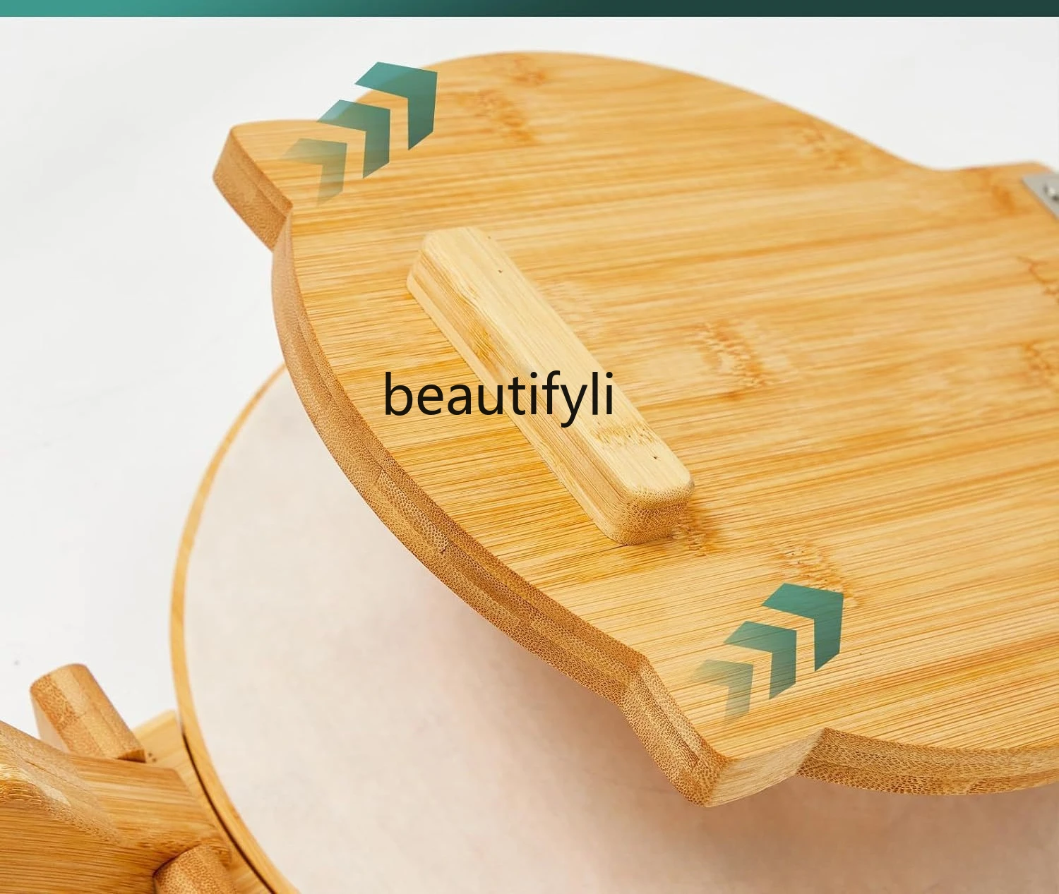 Wooden cake press Bamboo household multifunctional leather press Kitchen tortilla dumpling skin, tablet press