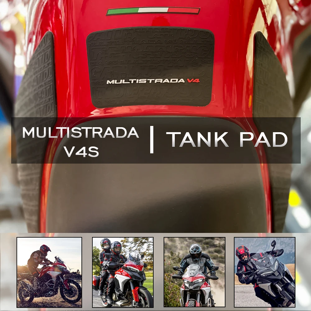 ل DUCATI Multistrada V4 S V4S 2021 جديد دراجة نارية مقاوم للماء عدم الانزلاق الجانب خزان الوقود وسادة ملصقات ملصقات المطاط