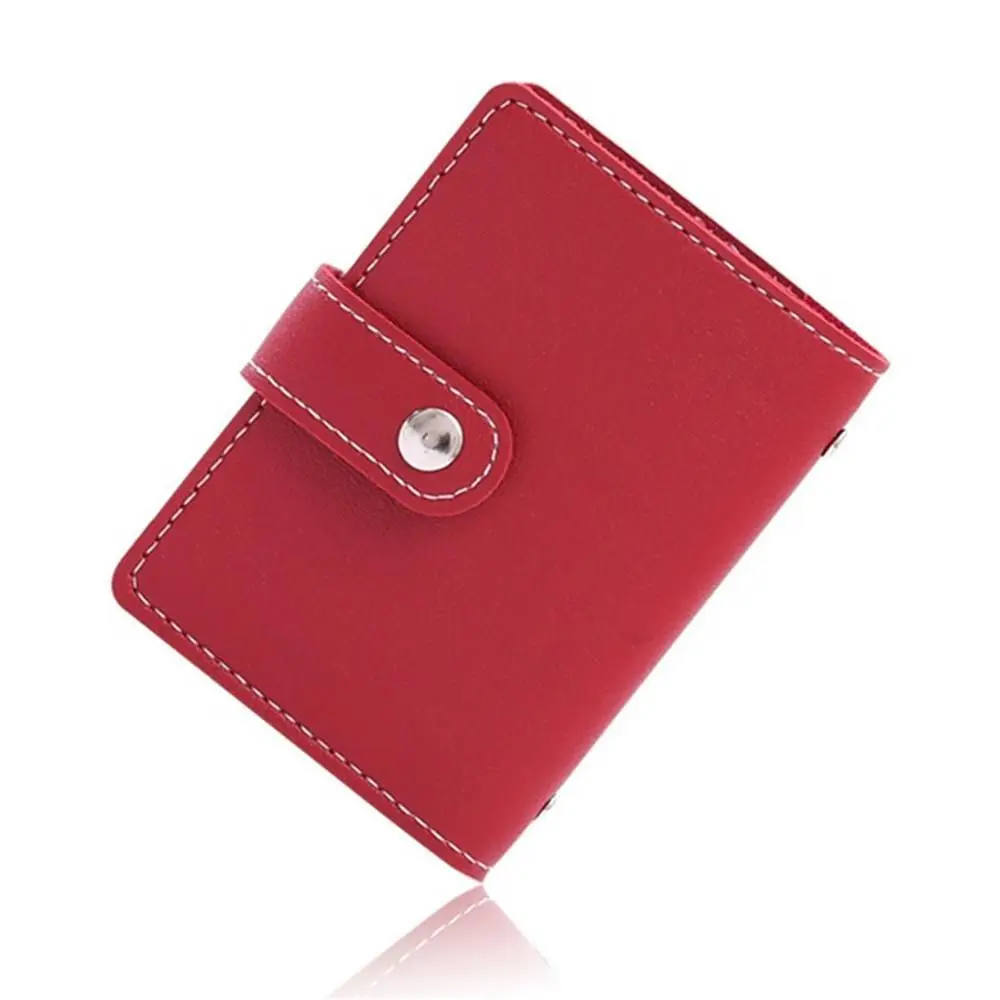 26 Card Slots Multi-function Candy Color Purse Wallet PU Leather Credit Card Holder RFID Blocking