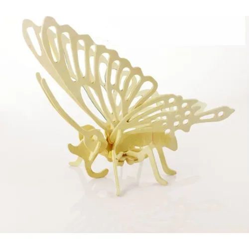 Wildlebend 3d quebra-cabeça de madeira-borboleta