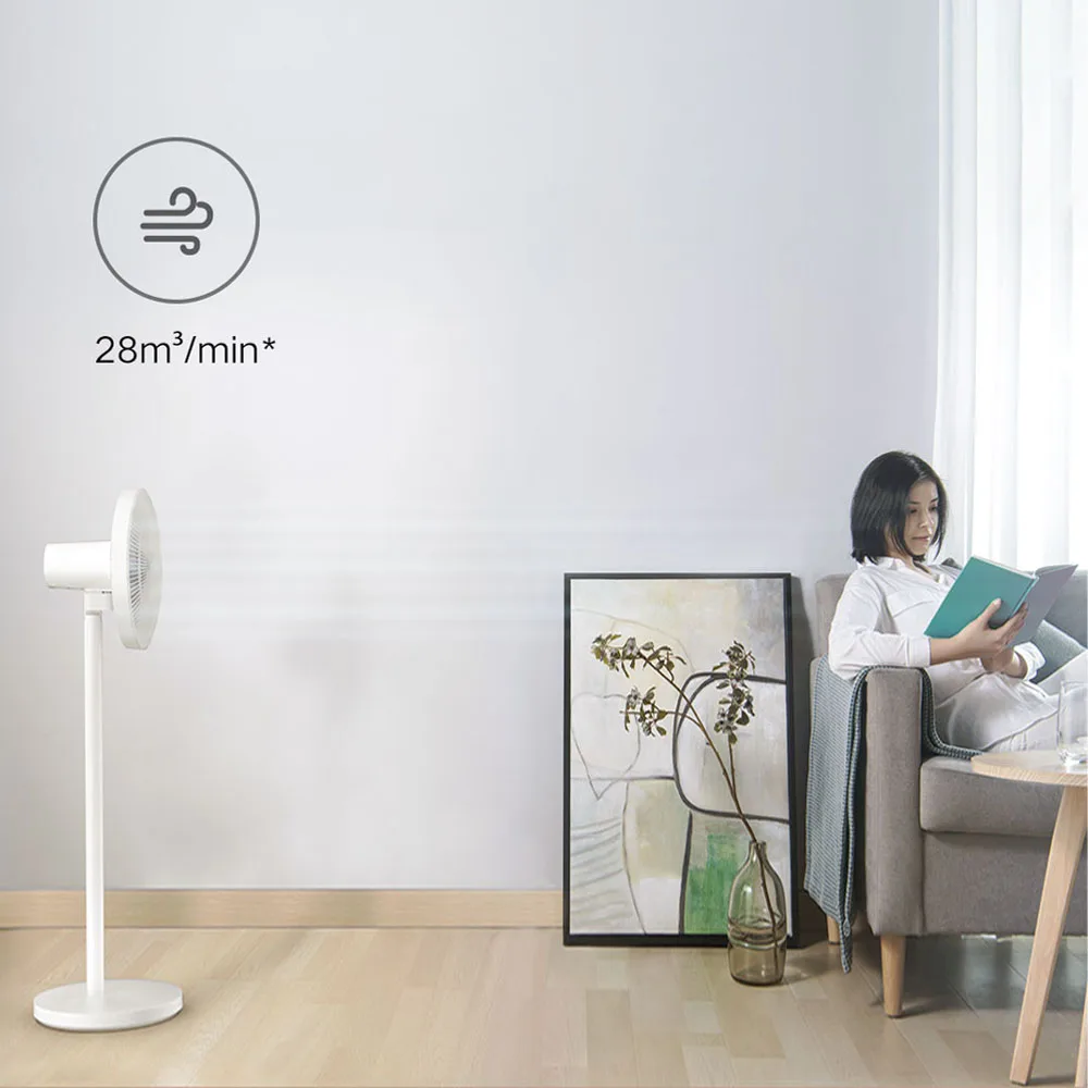 XIAOMI MIJIA Ventilador De Pé Inteligente Conversão AC Freqüência Ventilador De Piso Elétrico Controle De Voz Suporte MI HOME App Timing Fan