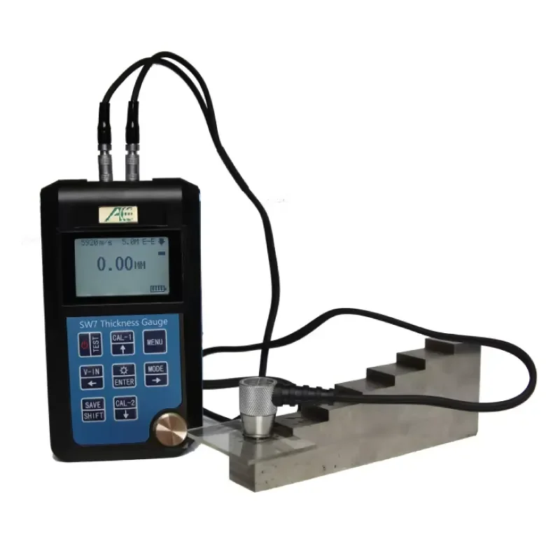 Portable Wall Digital Through-coating Plastic Ultrasonic Thickness Gauge with 0.01mm Accuracy (Echo to Echo) SW7