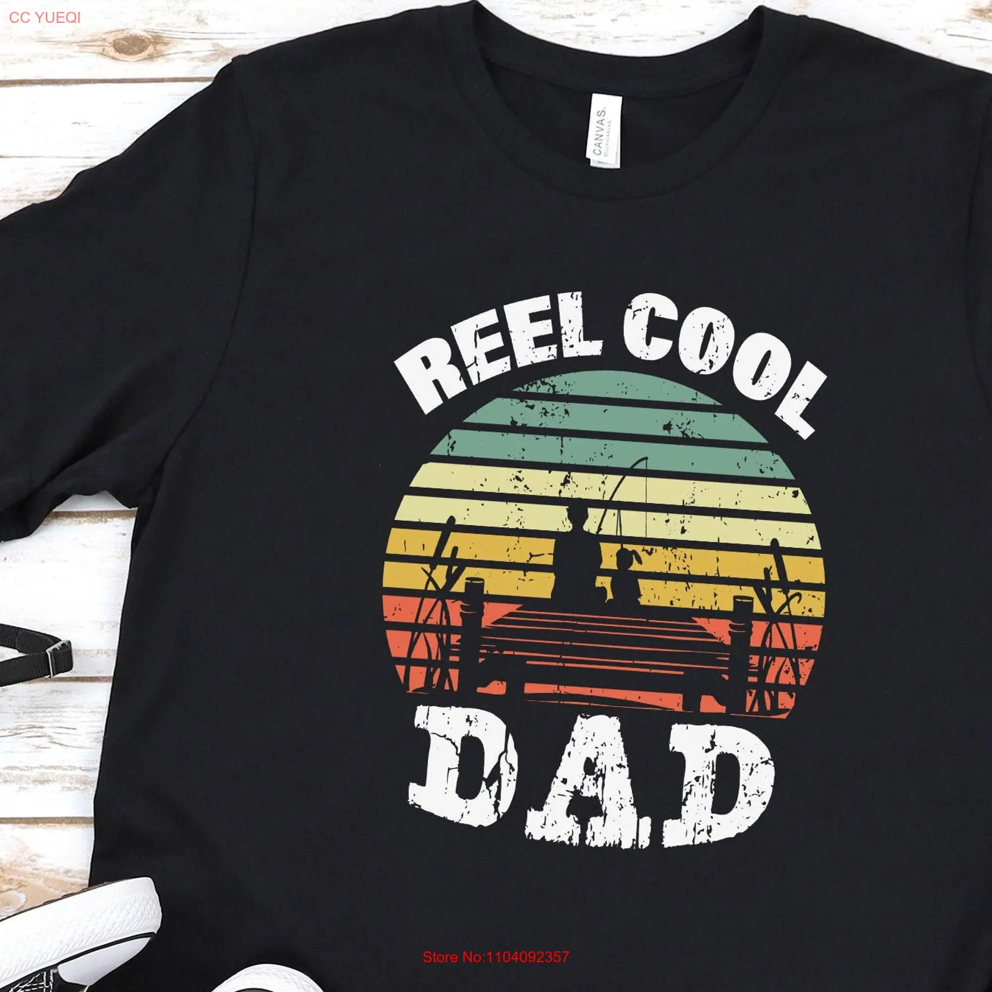 Reel Cool Dad T Shirt Father's Day Fishing Fisherman Trout DTF long or short sleeves