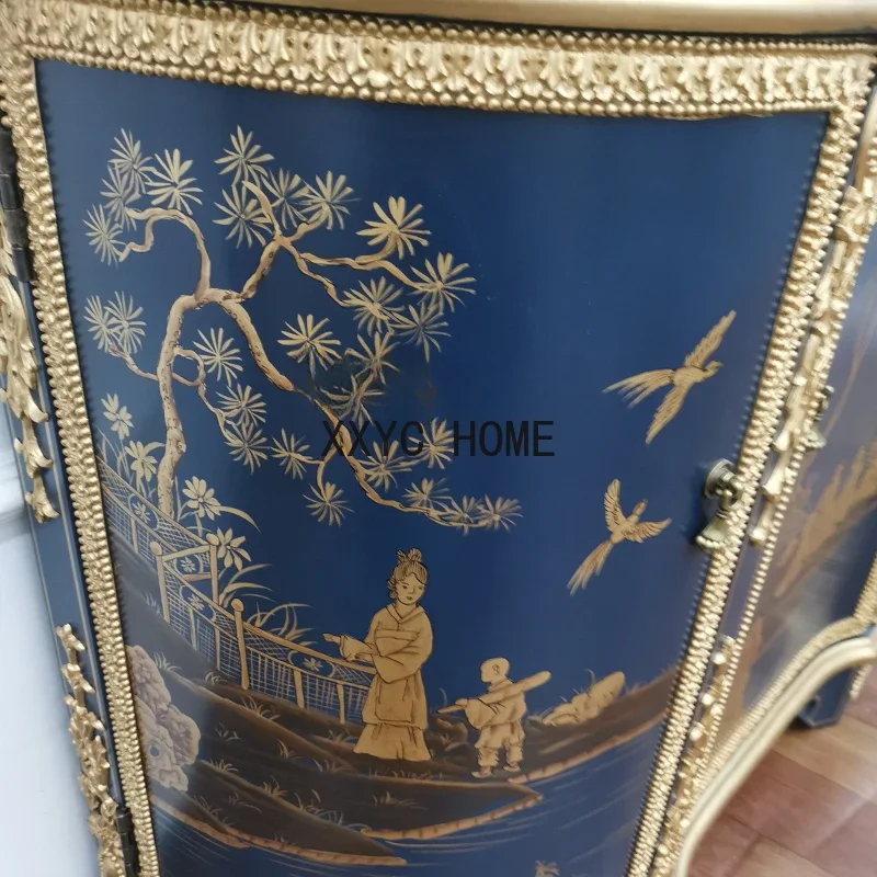 مذكرات ريترو وونكمر دخول كاست نصف دائرة Opslug Curio Kast Europea Kleine Zijkast Nieuwe الصينية Stijl #6