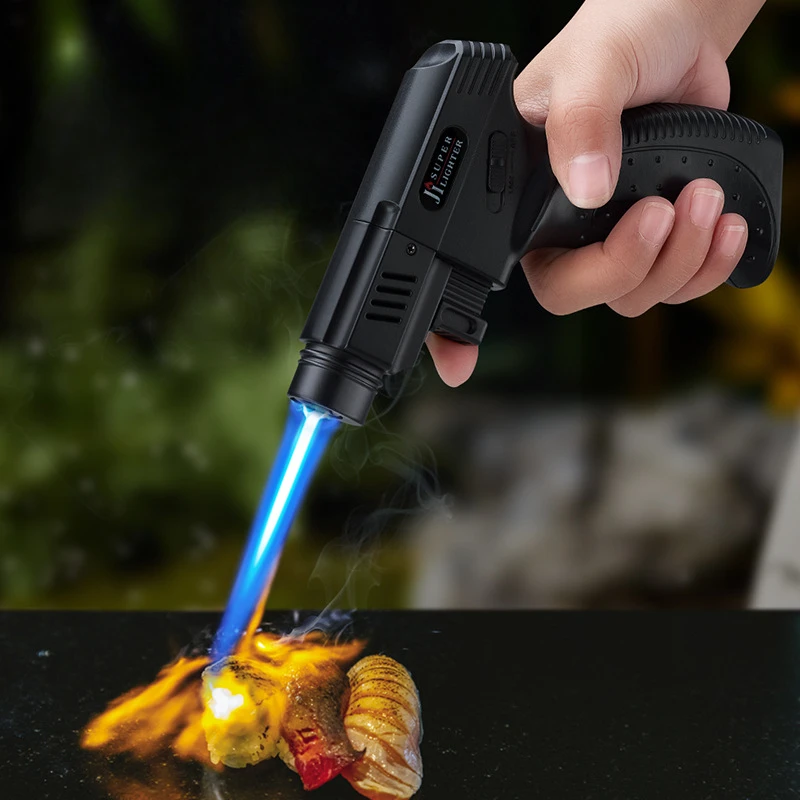 Gas Lighter Windproof BBQ Kitchen Cooking Jet Torch Turbine Lighter High Capacity Spray Gun Jewelry Metal Welding Gifts Lighter