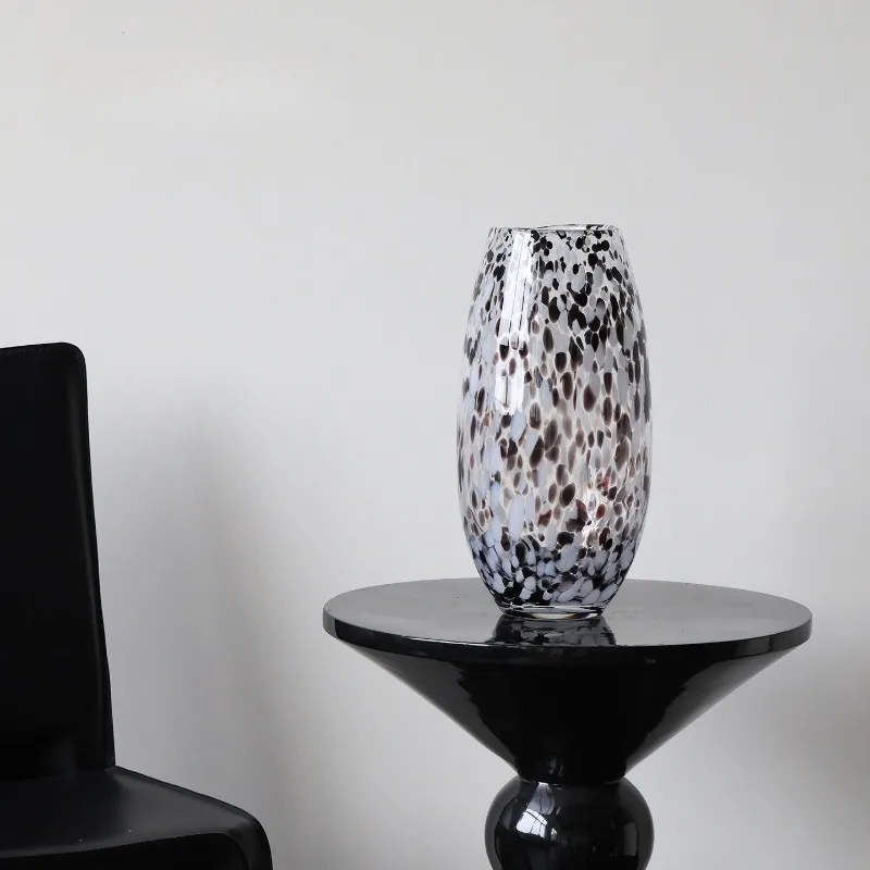 Light Luxury High-end Glass Vase Dining Table High-value Flower Arrangement Ornament Living Room Decoration تحف كبيره للمنزل
