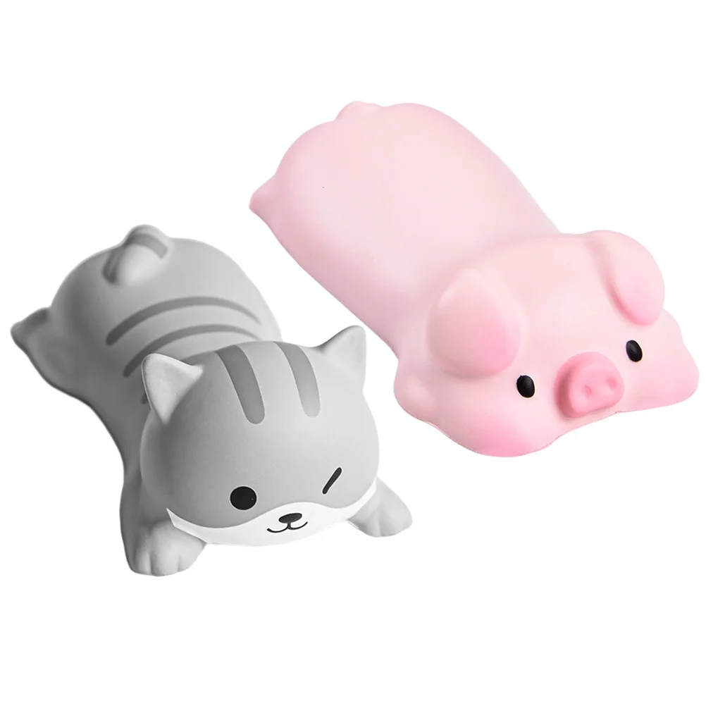 2 قطعة وسادة الراحة الكرتون للوحة المفاتيح الماوس دعم المعصم للعمل المكتبي دراسة الألعاب وسادة المعصم مكتب الملحقات