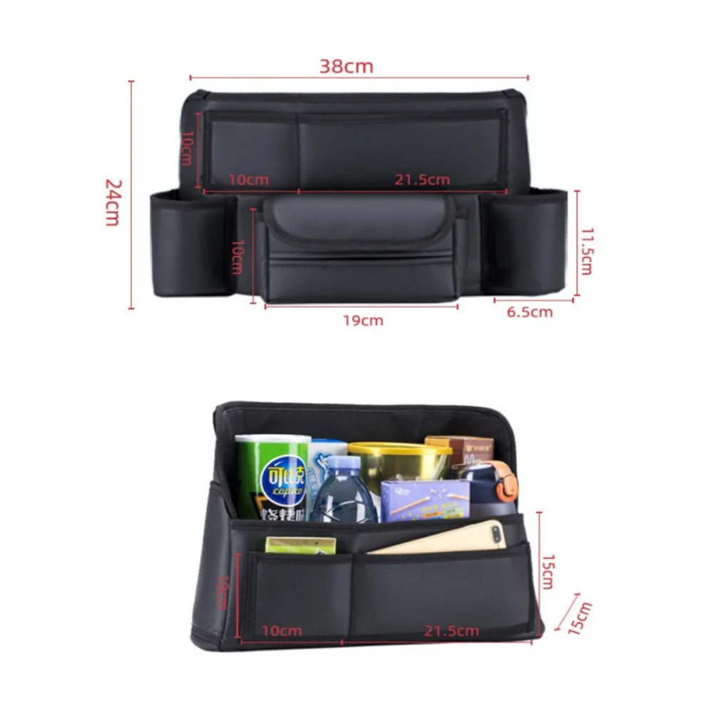 Leather Seat Back Organizer Car Handbag Holder Between Seat Car Organizer Front Seat Storage Barrier of Backseat Pet Kids