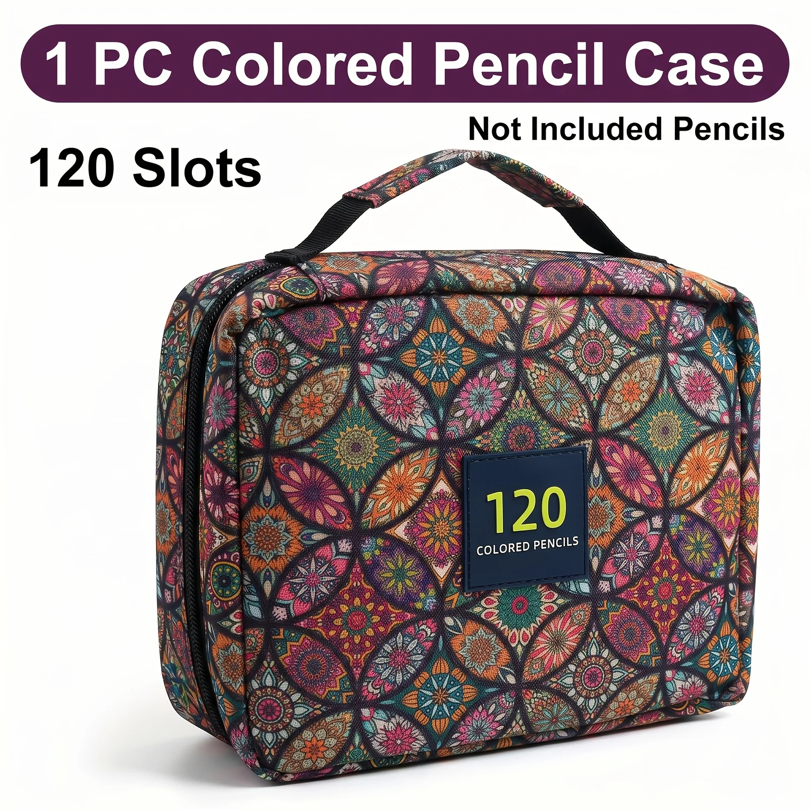 1pc 72/120/260-Slot Colored Pencil Case,with Zipper Closure,Multilayer Organizer for Artists,Pencil,Making It Portable