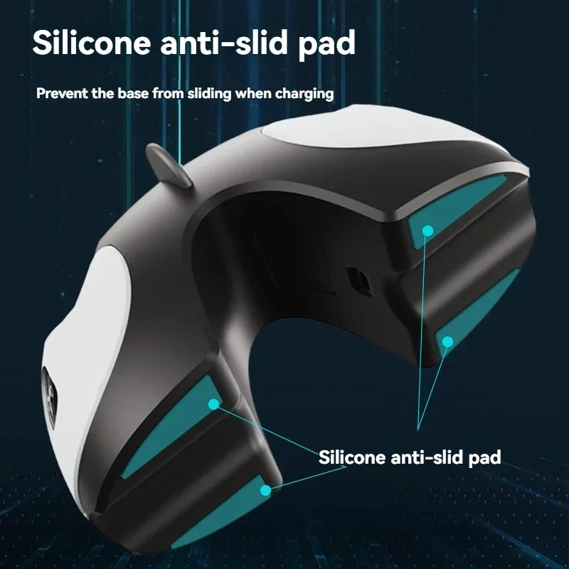 PS5 Controller Sitzkühlung Ladestation PlayStation5 Wireless Charger Konsole Controller Ständer Doppelladegerät