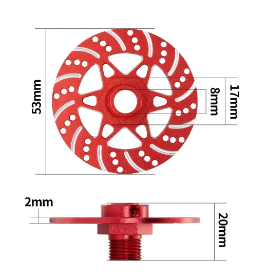 4pcs Metal Brake Disc Wheel Hex Hub Adapter 17mm for Arrma 1/7 Infraction Limitless Felony 1/8 Typhon Upgrade Parts