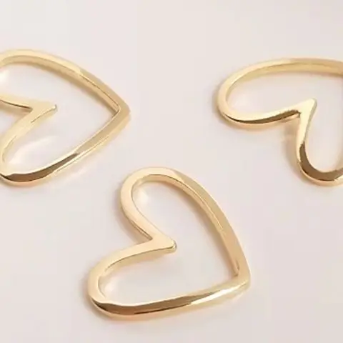 

DIY полые изогнутые серьги в форме сердца, аксессуары, подвесные украшения, первый аксессуар, соединенные детали для изготовления ювелирных изделий