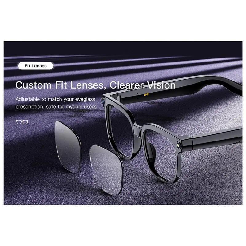 A33T-Live Feed Smart Glasses Camera 4K Wifi Bluetooth, 8MP Video, AI Voice, 150+ Languages Translate