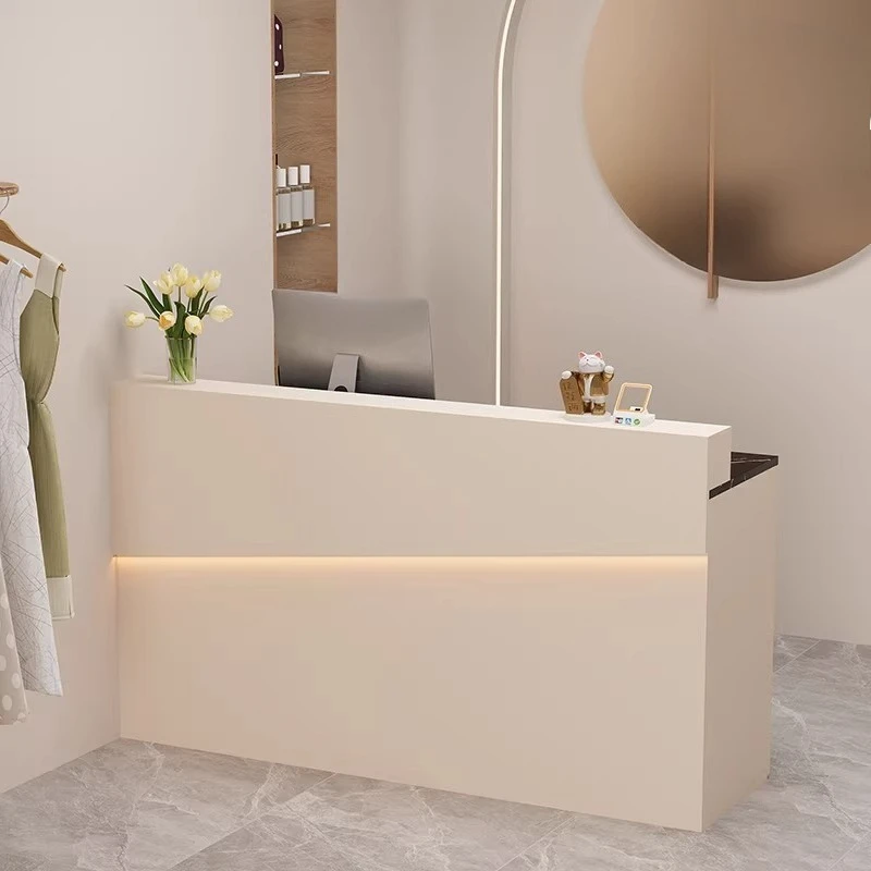 Modern Simple Reception Desks Luxury Aesthetic Beauty Luxury Reception Desks Unique Display Escritorio Commercial Furniture