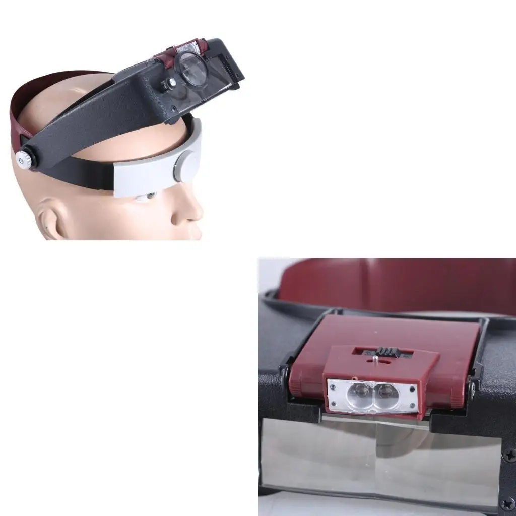 

H58C 1.5/3/6.5/8 Head Wearing Magnifier Eye Glasses Loupes with LED Light