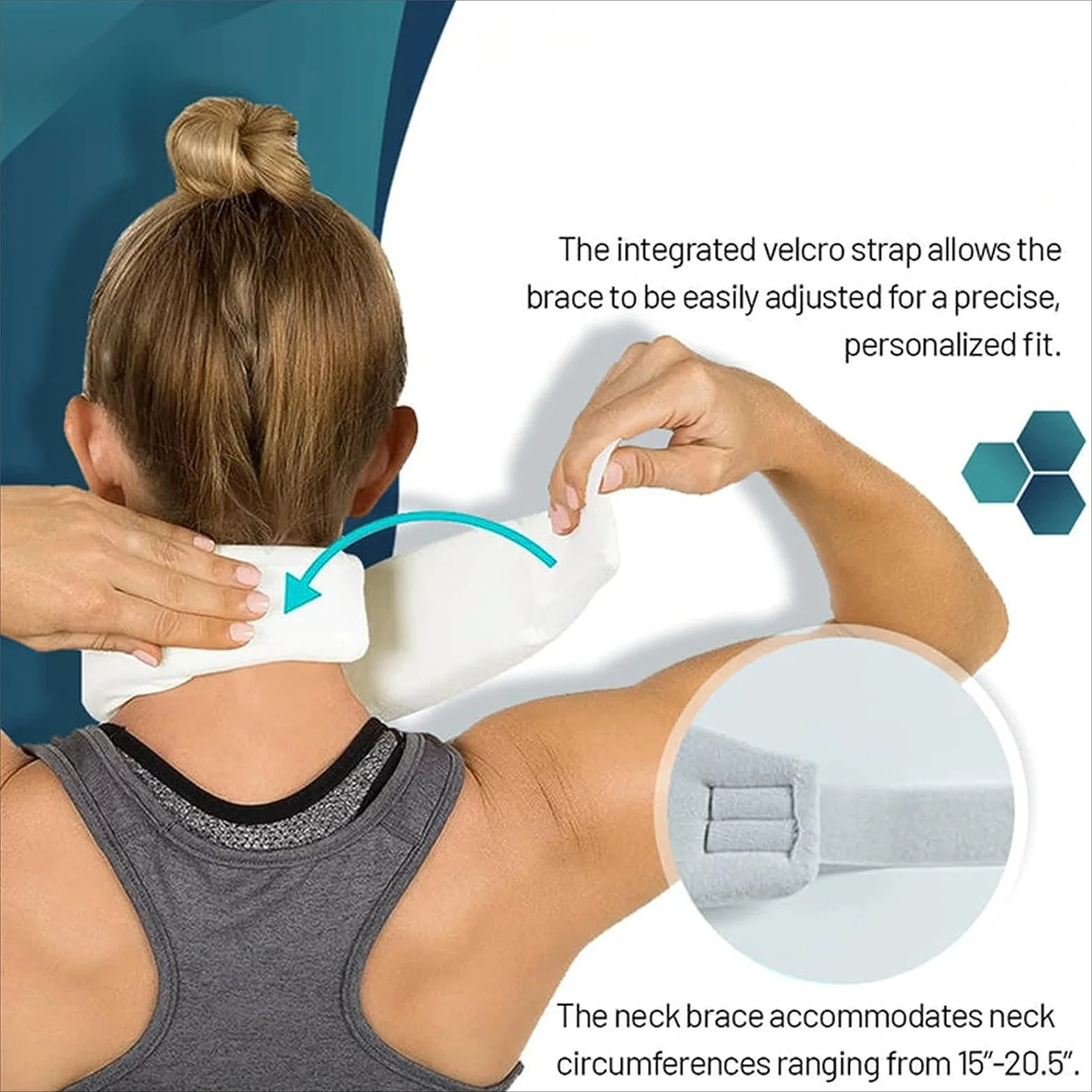 دعامة للرقبة من الإسفنج الناعم تدعم دعامات قابلة للتعديل مع غطاء بديل للسفر في المكتب والمدرسة المنزلية #3