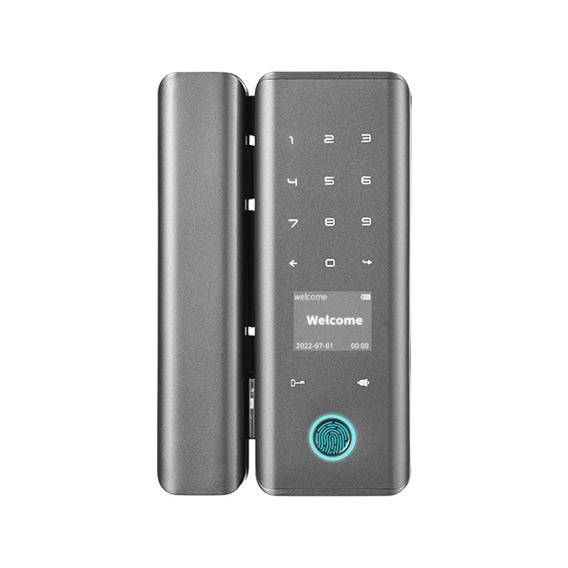 Smart Locks Wifi High Security Door Fingerprint Smart Door Lock Glass Steel Double Side Sliding Glass Door Lock
