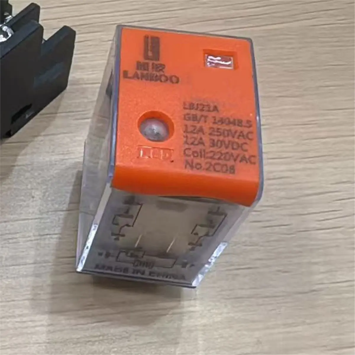 LBJ21A Purpose Relay, 2NO2NC 8 Pin, 220V AC, Slim 21mm with Socket Base