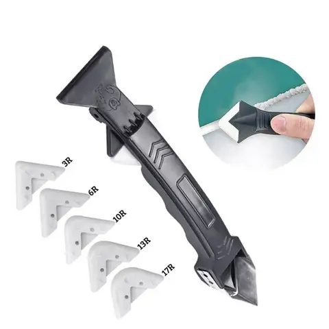 3 In 1 실리콘 리무버 실란트 부드러운 스크레이퍼, 실란트 리무버 도구 키트 스크레이퍼 코킹 몰드 제거 세트 액세서리