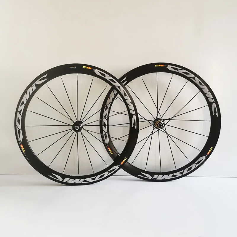 Cosmic Elite Road Bike V Brake Wheels Rims, Aluminum Alloy Wheelset, 700C Bicycle, 50mm