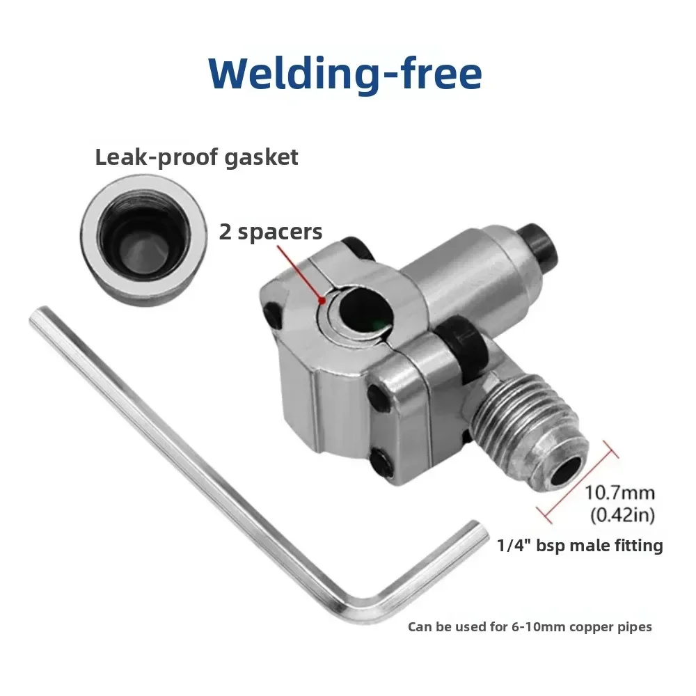 2Pcs Zinc Alloy Piercing Valve BPV-31 Fit 8-10mm Copper Tube Professional Refrigeration Fitting For Refrigerator HVAC A