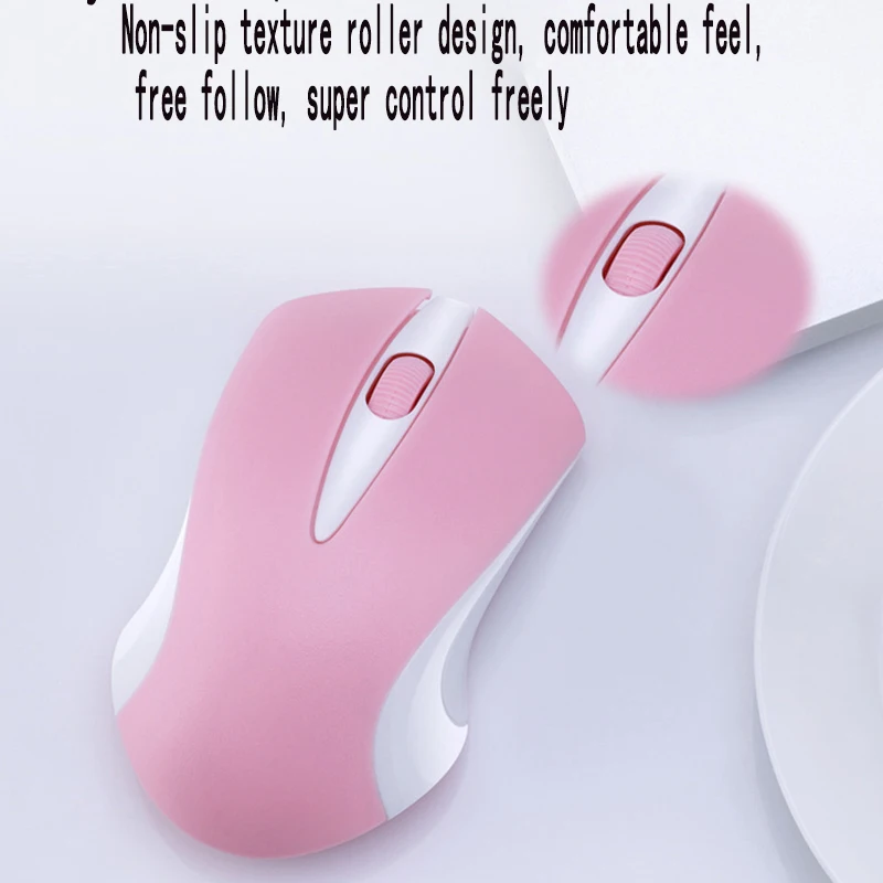 Wireless Optical Mouse 2.4G Cordless with USB 2.0 Receiver 1200 DPI Black pink white muis draadloos for Laptop PC Windows 10