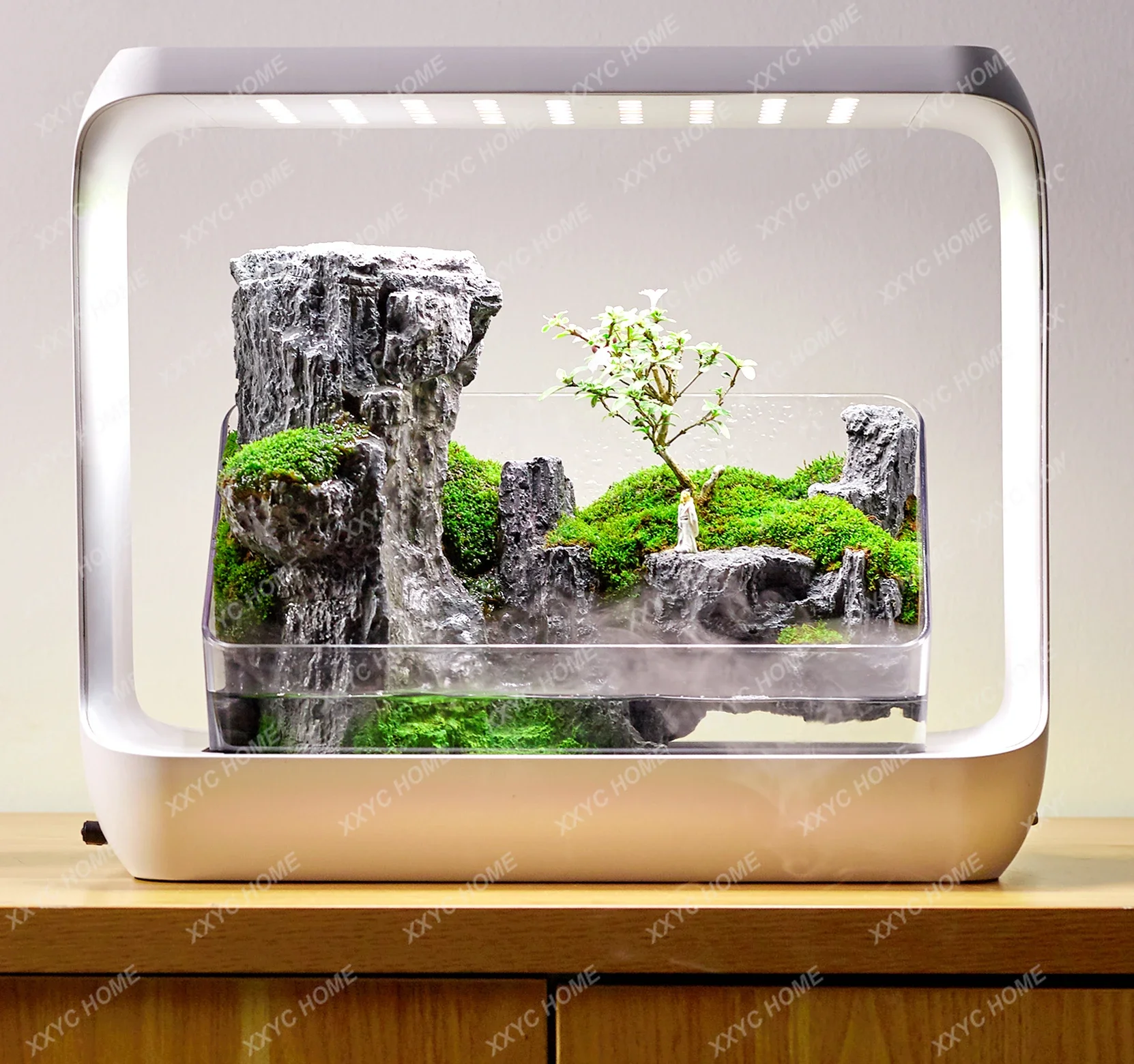 Intelligent Amphibious Rainforest Ecological Fish Tank Sky City Water Small Plant Micro Landscape