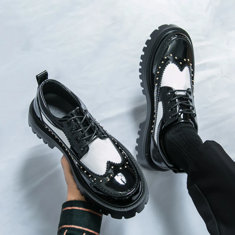 Zapatos de cuero genuino para hombre, zapatos de primavera Summner de talla grande, zapatos formales de diseñador de alta calidad, zapatos casuales, moda de negocios