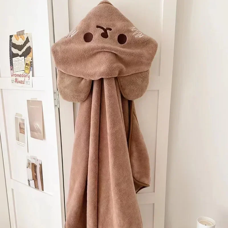 Thickened Kids Hooded Bath Towel Cartoon Bear Design Absorbent Breathable Shower Cloak Non slip Blanket For Baby Beach Shower view 4
