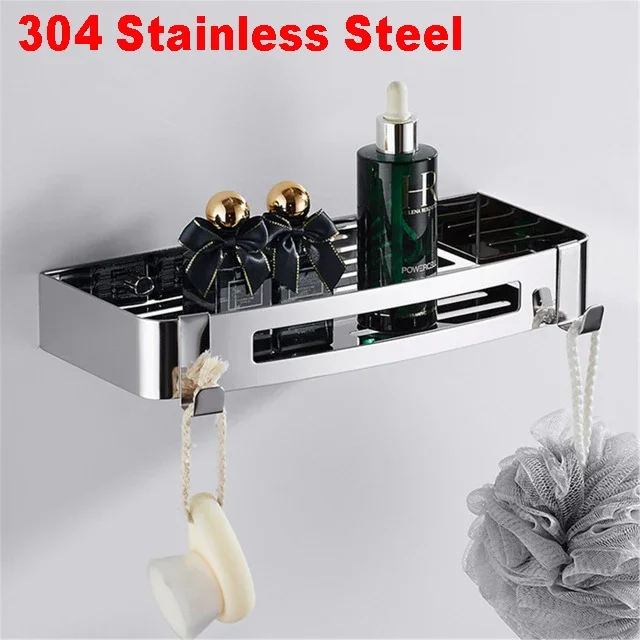 3 Layers Corner Shower Shelf Bathroom Shampoo Shower Shelf Holder 304 Stainless Steel Punch Free Kitchen Tripod Corner Stand