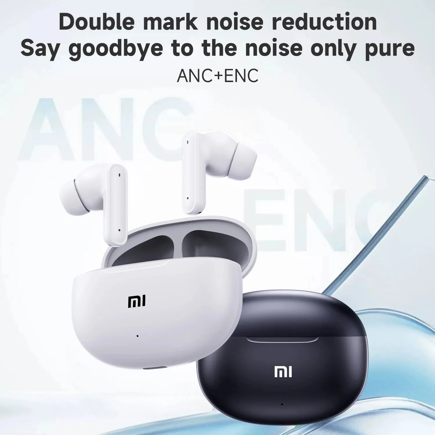 XIAOMI T80S Bluetooth5.3 Earphones ANC TWS Gaming Headset Active Noise Cancelling Wireless Earbuds HiFi Sound Sport Headphones