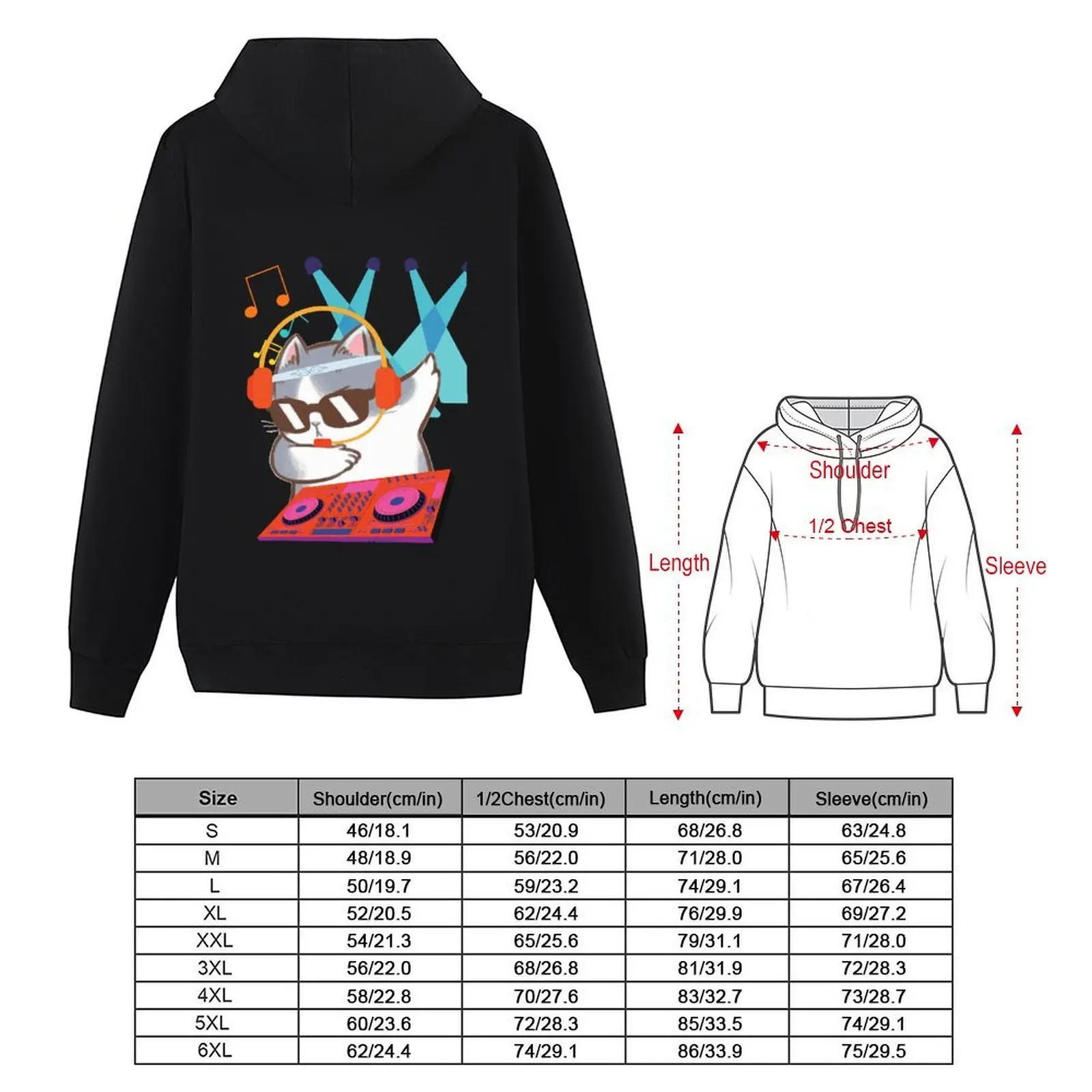 DJ CAT في دا هاوس هوديي معطف رجالي بلوزة ملابس رجالية أزياء الرجال هوديي