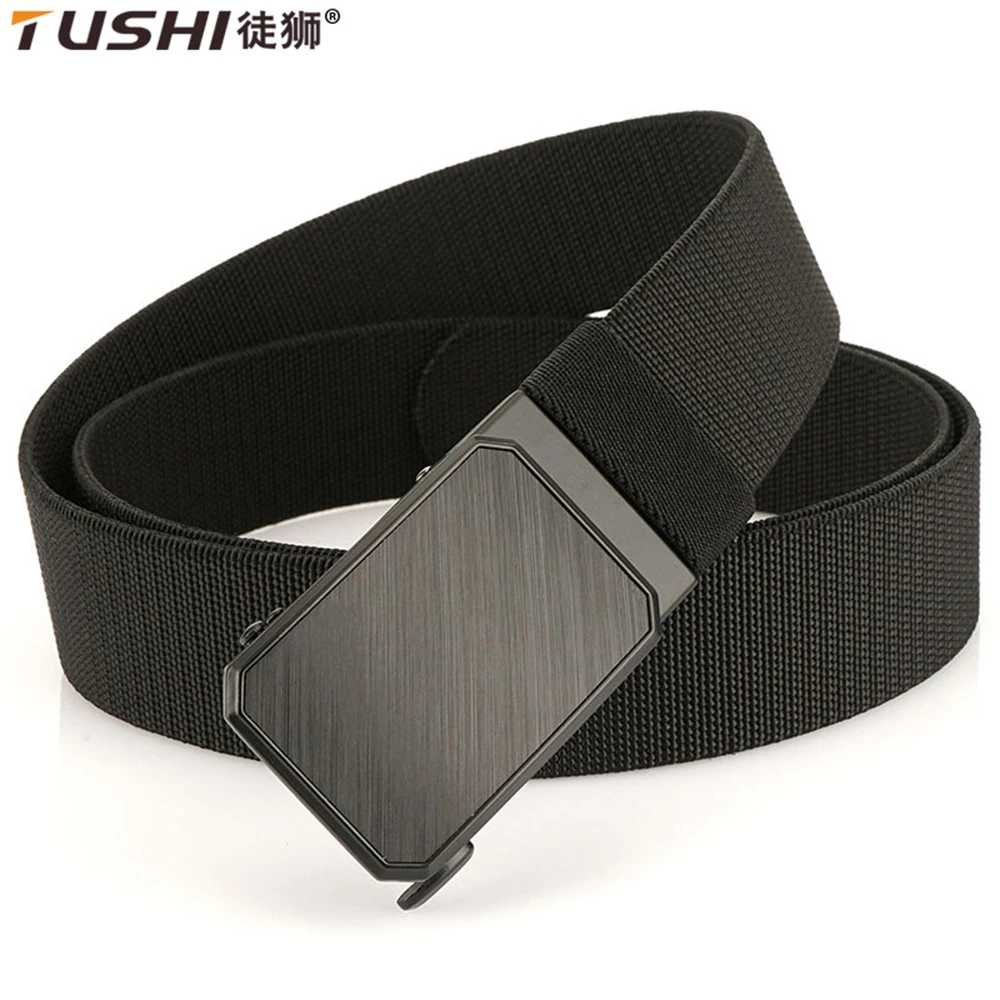 

Новый тактический пояс TUSHI для мужчин и женщин с быстросъемной пряжкой из сплава, эластичный повседневный ремень, аксессуар для джинсов