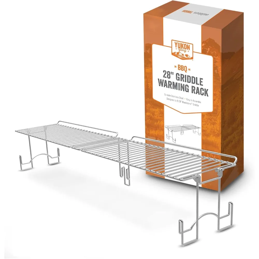 

Griddle Tools Bundle – Includes Griddle Warming Rack for Blackstone Griddle 36” and Cast Iron Scrubber & Grill Brush Set