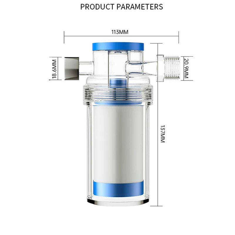 Filtro de cabezal de ducha para agua dura, 5 cartuchos de repuesto, 20 etapas, suavizante de agua para eliminar cloro y fluoruro