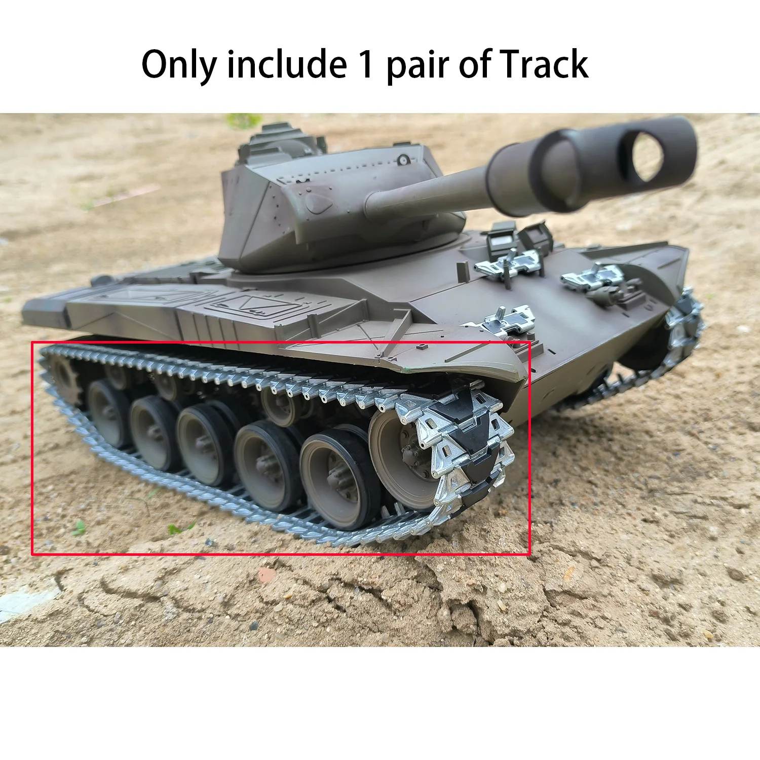 RC Tank Metal Tracks Spare Parts for 1/16 Heng Long Walker Bulldog Remote Control Tanks 3839 Accessories TH22654