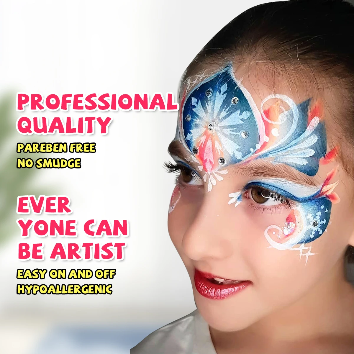 Bowitzki 30g Professional Face Paint Body Paint Water Based Face painting Makeup Safe for Kids and Adults Single Color