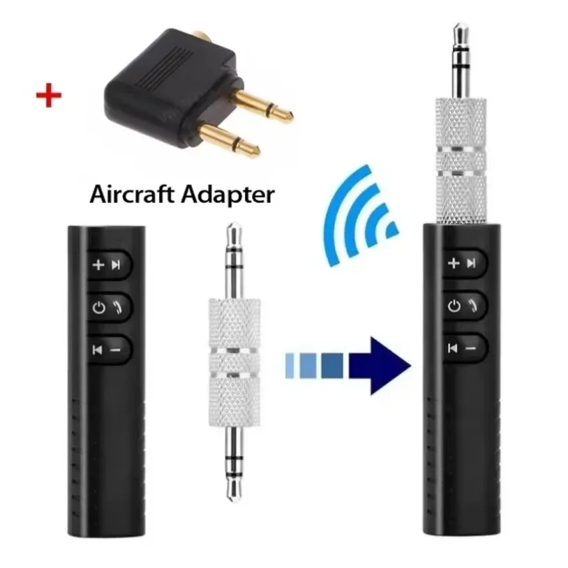 Car Bluetooth 5.0 Receiver 3.5mm 3.5 AUX Jack Stereo Music Audio Car Kit Transmitter Speaker Amplifier Wireless Adapter with Mic