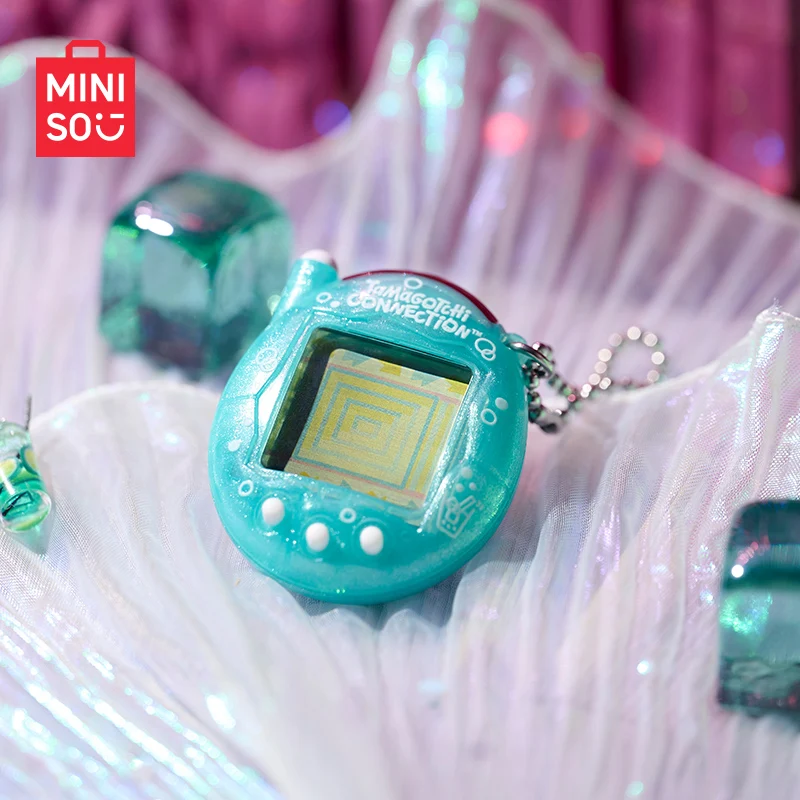 سلسلة اتصال MINISO الأصلية لوحدة التحكم الإلكترونية للحيوانات الأليفة لعبة Kawaii لطيف وحدة التحكم الافتراضية الحيوانات الأليفة تاما جوتشي لعبة هدية عيد ميلاد