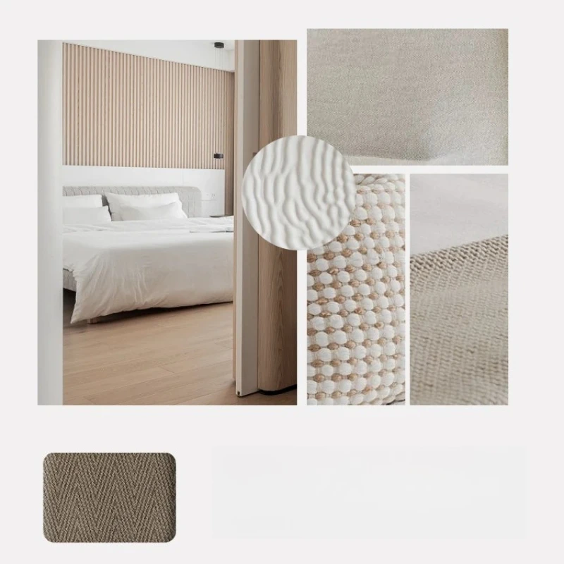 Herringbone Chenille Velvet Blackout Curtains Thickened Light Luxury Nordic Style Customizable Curtains for Living Room Bedroom