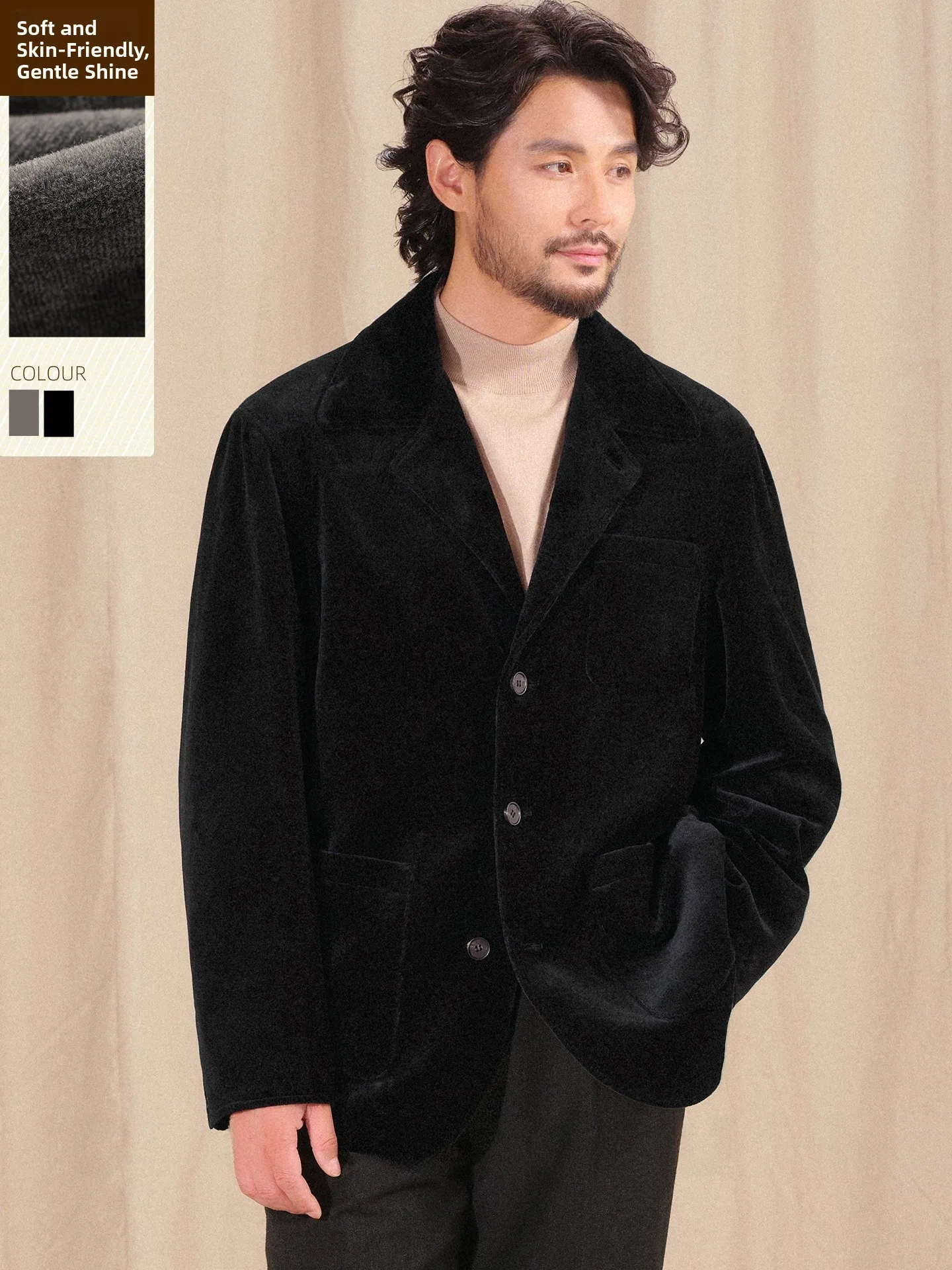 

Мужской вельветовый жакет в итальянском стиле CULTUM: повседневный, с отложным воротником, гарантия тепла, модный французский стиль