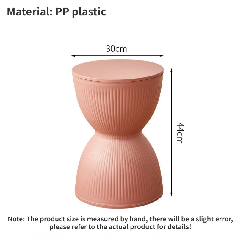 プラスチック製の丸いツール,厚くてシンプルなバースデープレイスツール,靴の変更,コーヒーテーブル,デザイナーネット,赤いhourglass