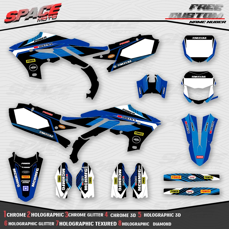 SPACE MOTO For YAMAHA 19-23 YZF250 18-22YZF450 19-22 WRF450 20-23 WRF250 Custom Motorcycle Graphics Background Decals Stickers