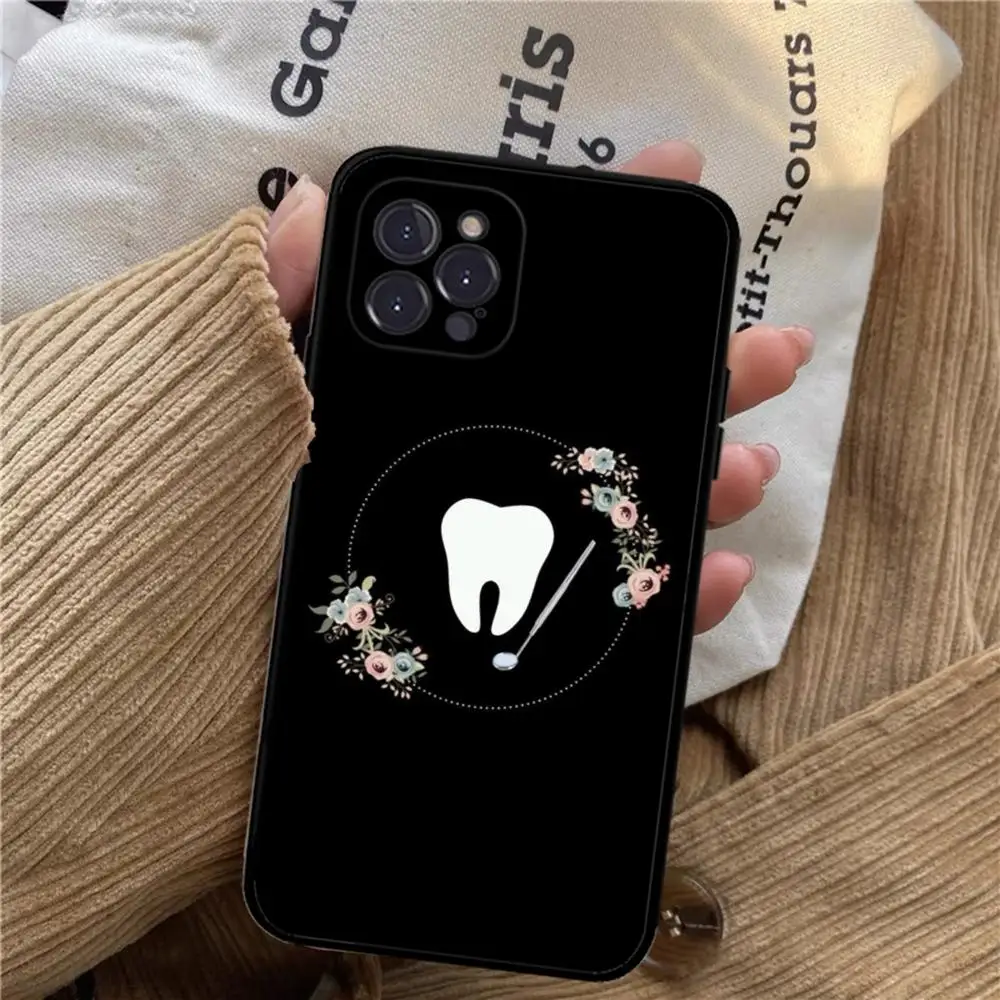 Tooth Pattern Phone Case For iPhone 15 14 11 12 13 Mini Pro XS Max Cover 6 7 8 Plus X XR SE 2020 Funda Shell