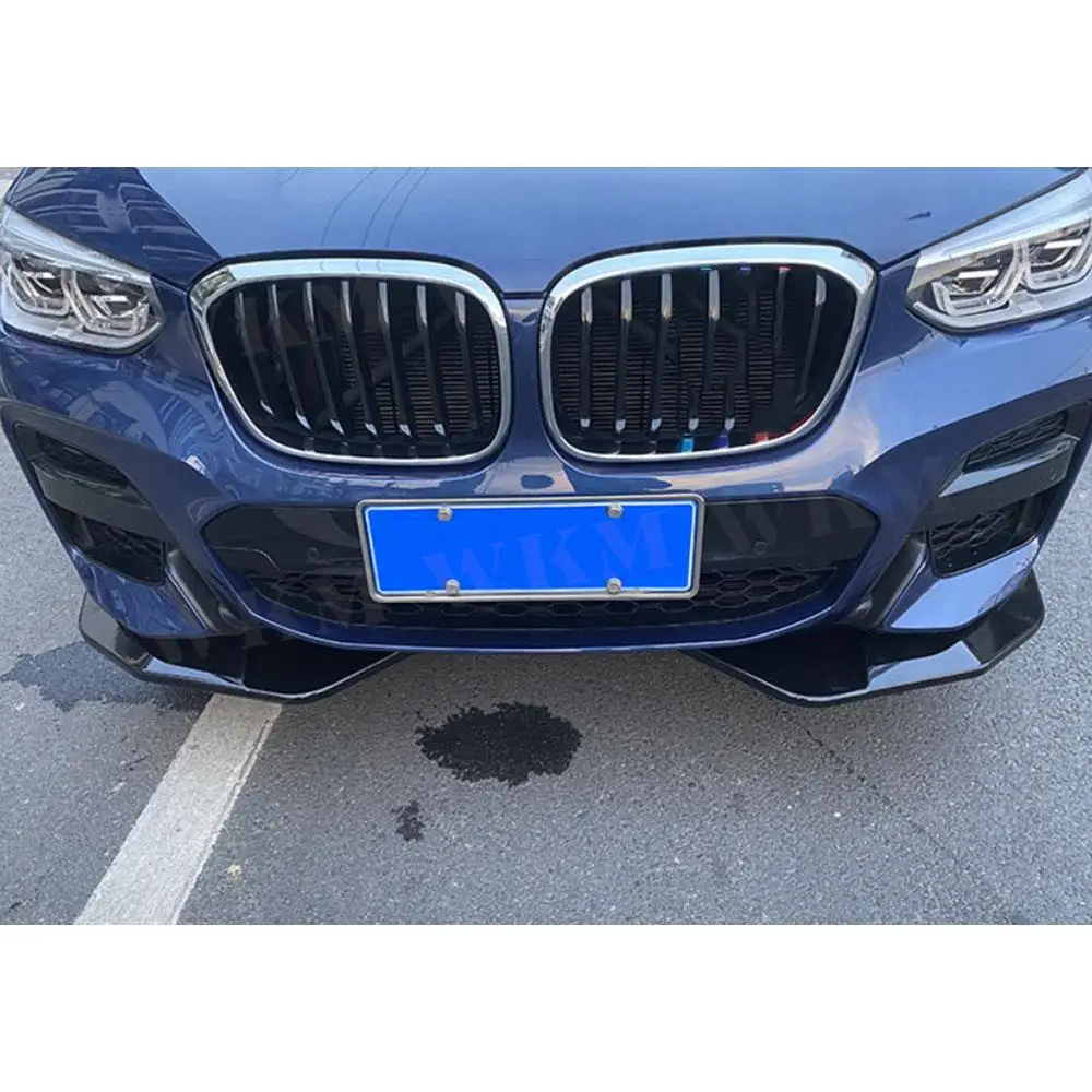 

JCYECF 2Pcs/set Front Bumper Lip Chin Splitters for BMW X3 G01 X4 G02 M Sport 2019 - 2021 Gloss Black Front Chin Splitters