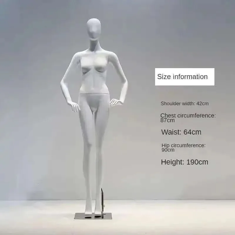 Nordic Full‑Body Female Dress Mannequin, Clothing Store Window Wedding Dress Display Model Stand