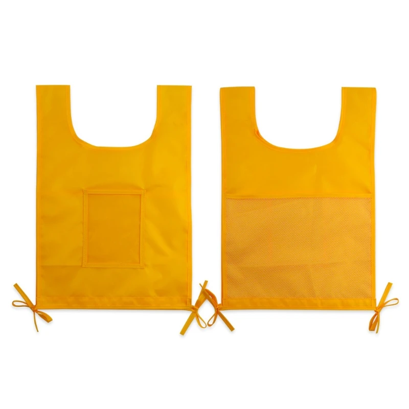 Chaleco deportivo para niños 5 piezas con bolsillo PVC material didáctico para aula tela Oxford hecha con forma