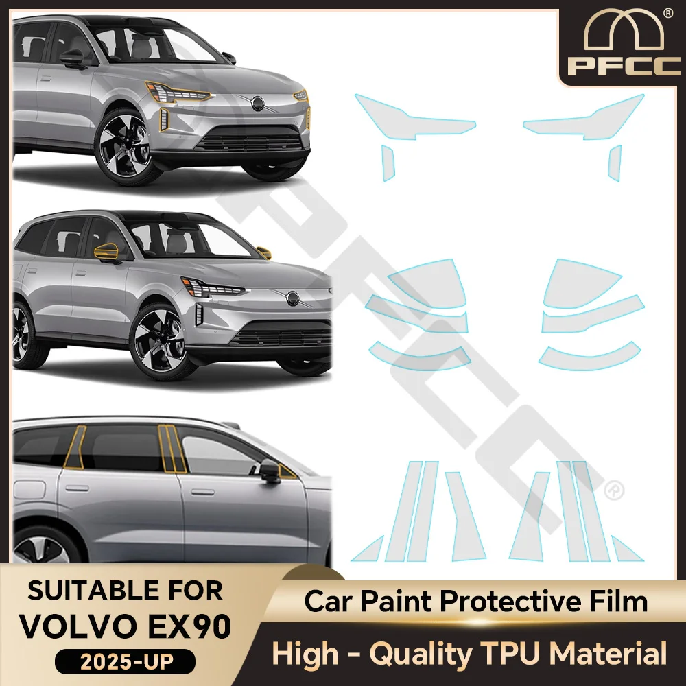 Car Central Control Navigation Instrument Display Screen Protective Film Interior Sticker TPU PPF For Volvo EX90 2025 Polestar 3