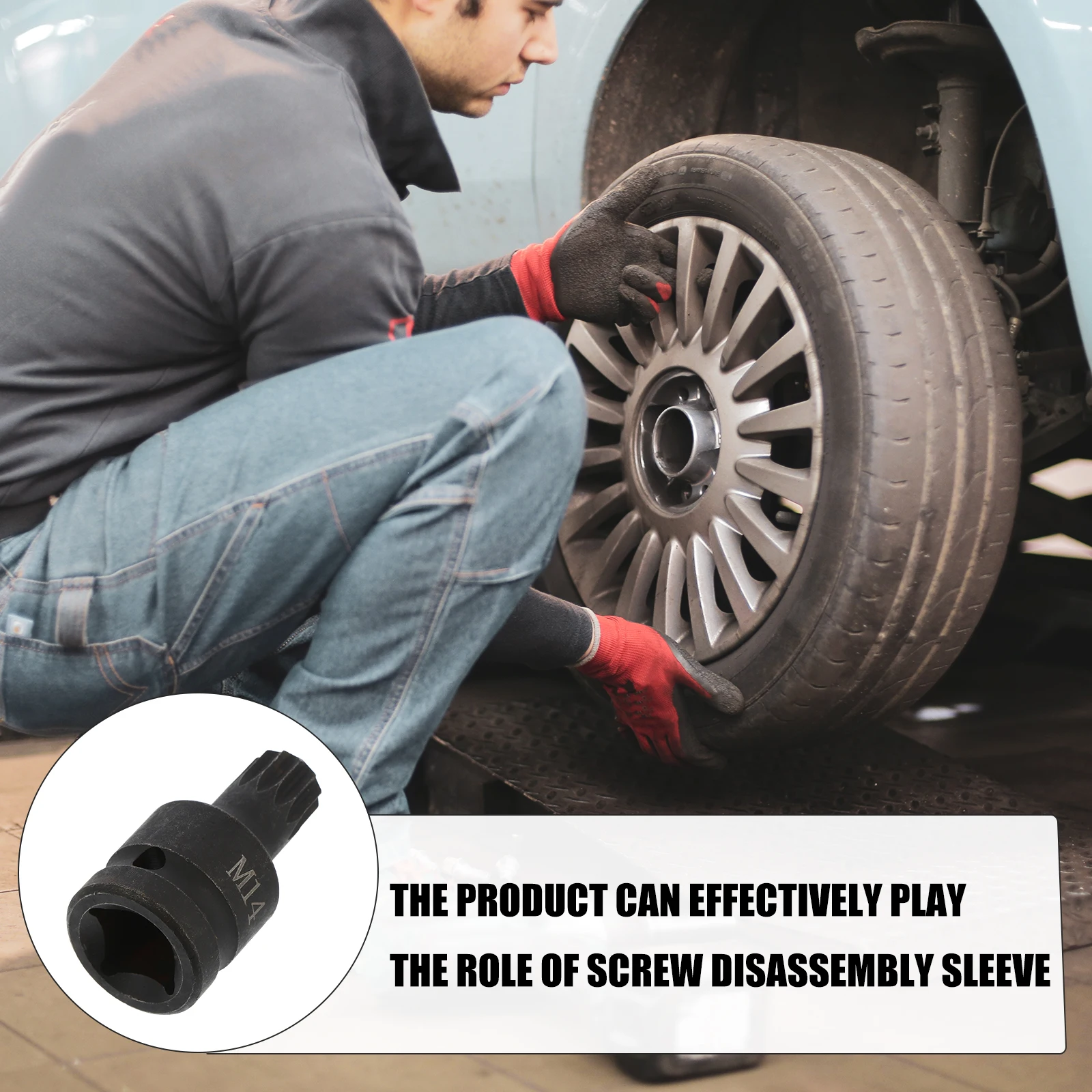 

Triple Square Spline Bit Socket Set Tamper Proof Professional Car Brake Tool Steel Brake Caliper Durable Wear