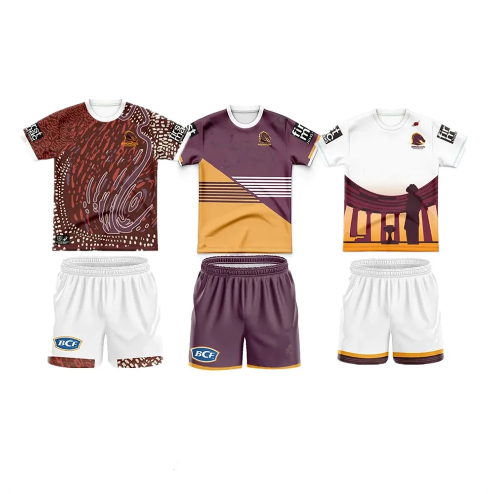 

2024 BRISBANE BRONCOS INDIGENOUS Kids Kit Rugby Jersey 2024 HOME RUGBY JERSEY Size:16-26